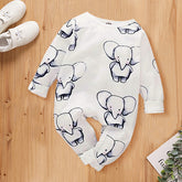 Lindo macacão estampado de elefante
